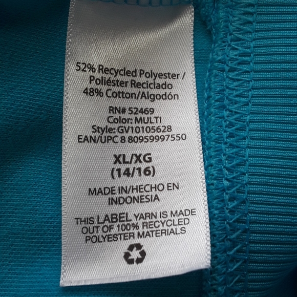 Avia - XL - Blue and Green Zip up Sweatshirt - Picture 7 of 7